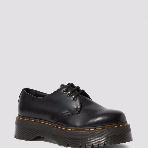 Dr. Martens Women's 1461 Quad Platform Retro Black Smooth US 9/9.5 - Picture 4 of 5